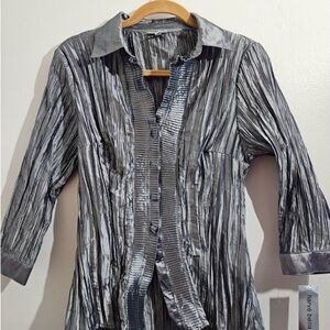Harve Benard Charcoal Blouse